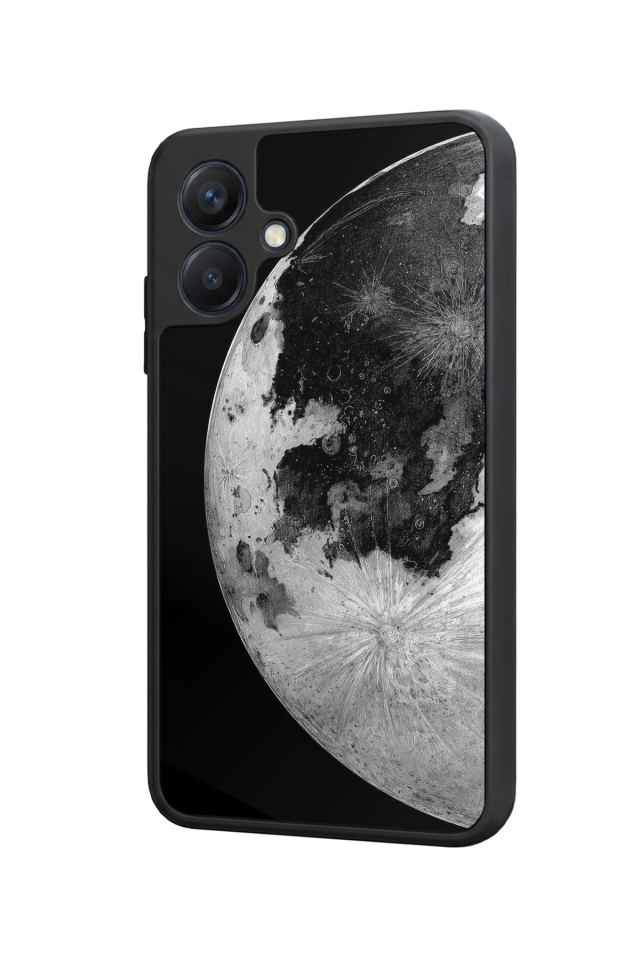 Samsung Galaxy A07 Uyumlu Ay Tasarımlı Glossy Premium Kılıf