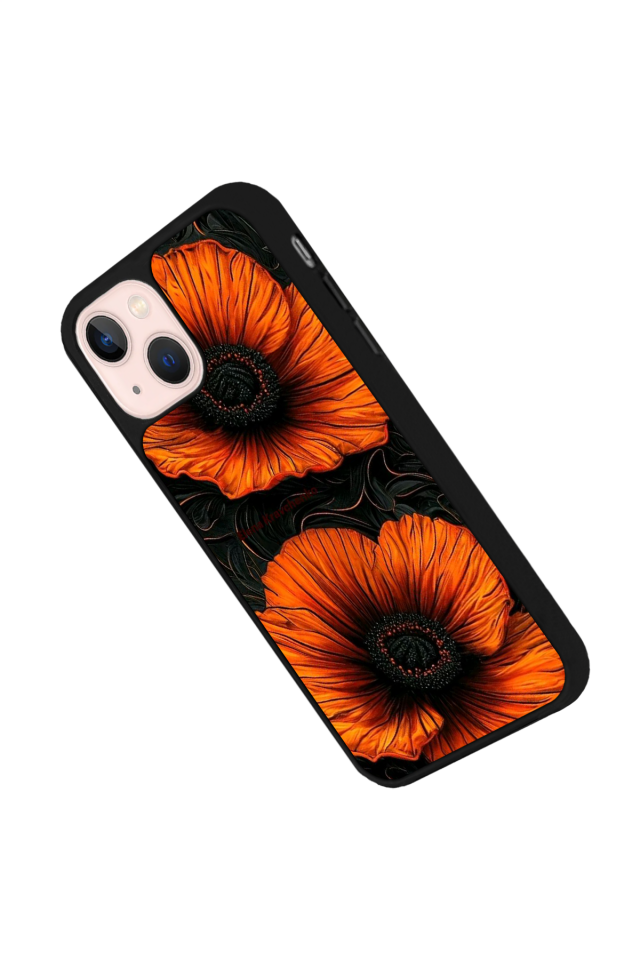 iPhone 15 Uyumlu Botanik Tasarımlı Glossy Premium Kılıf