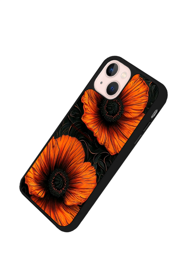 iPhone 15 Uyumlu Botanik Tasarımlı Glossy Premium Kılıf