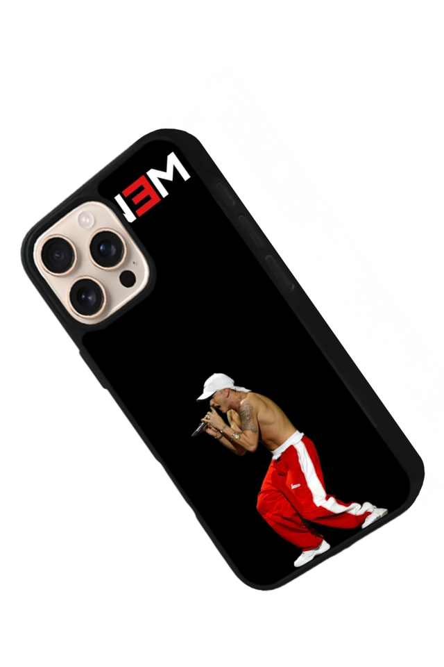 iPhone 16 Pro Uyumlu Eminem Tasarımlı Glossy Premium Kılıf