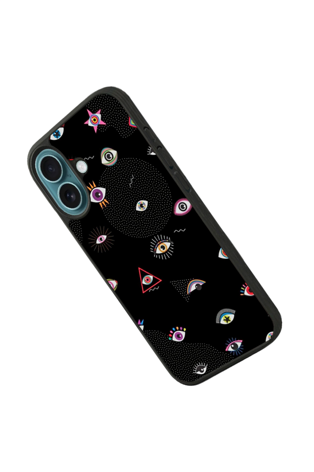 iPhone 16 Uyumlu Göz Tasarımlı Glossy Premium Kılıf