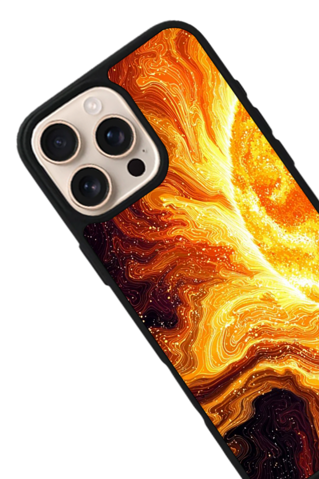 iPhone 16 Pro Max Uyumlu Gunes Tasarımlı Glossy Premium Kılıf