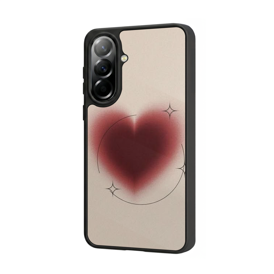 Samsung Galaxy A37 Uyumlu Kalp Love Tasarımlı Glossy Premium Kılıf
