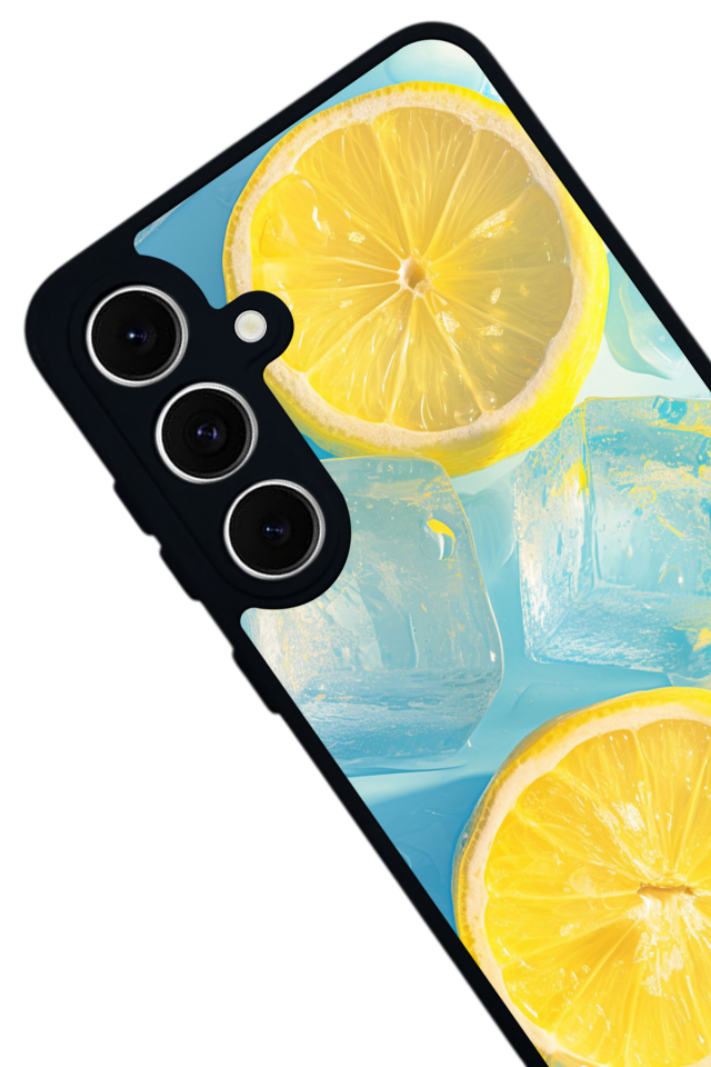 Samsung Galaxy S24 FE Uyumlu Limon Tasarımlı Glossy Premium Kılıf