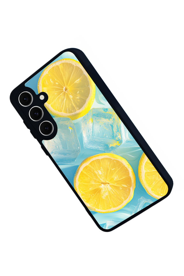 Samsung Galaxy S24 FE Uyumlu Limon Tasarımlı Glossy Premium Kılıf