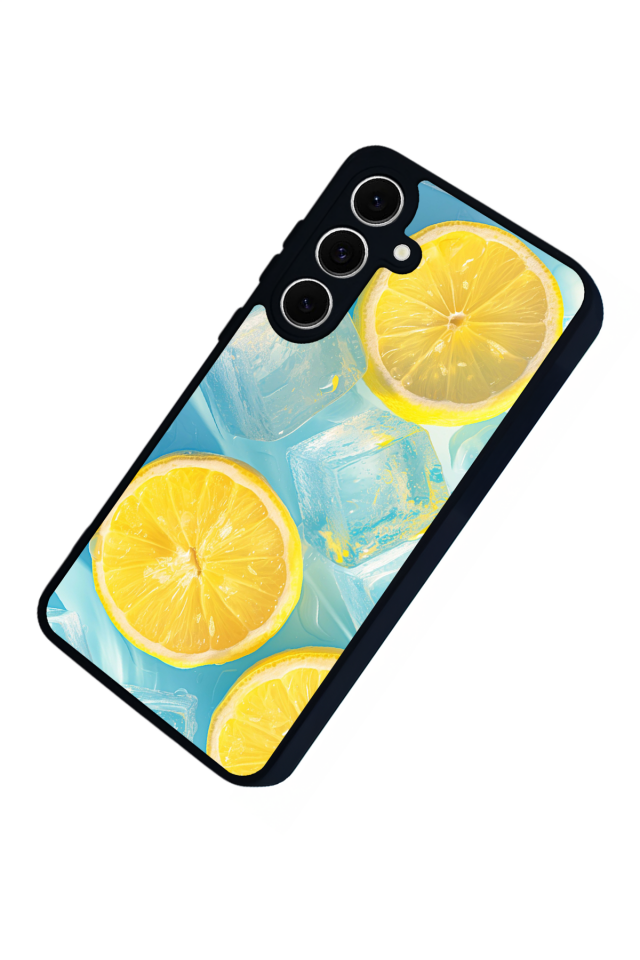 Samsung Galaxy S24 FE Uyumlu Limon Tasarımlı Glossy Premium Kılıf