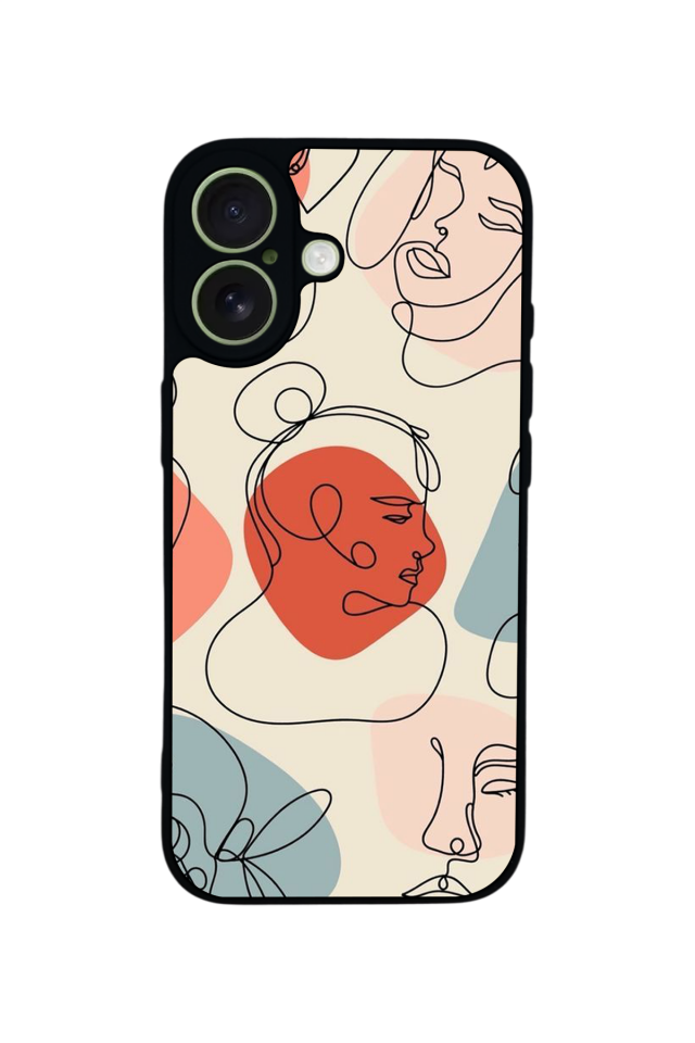iPhone 17 Uyumlu Line Art Tasarımlı Glossy Premium Kılıf