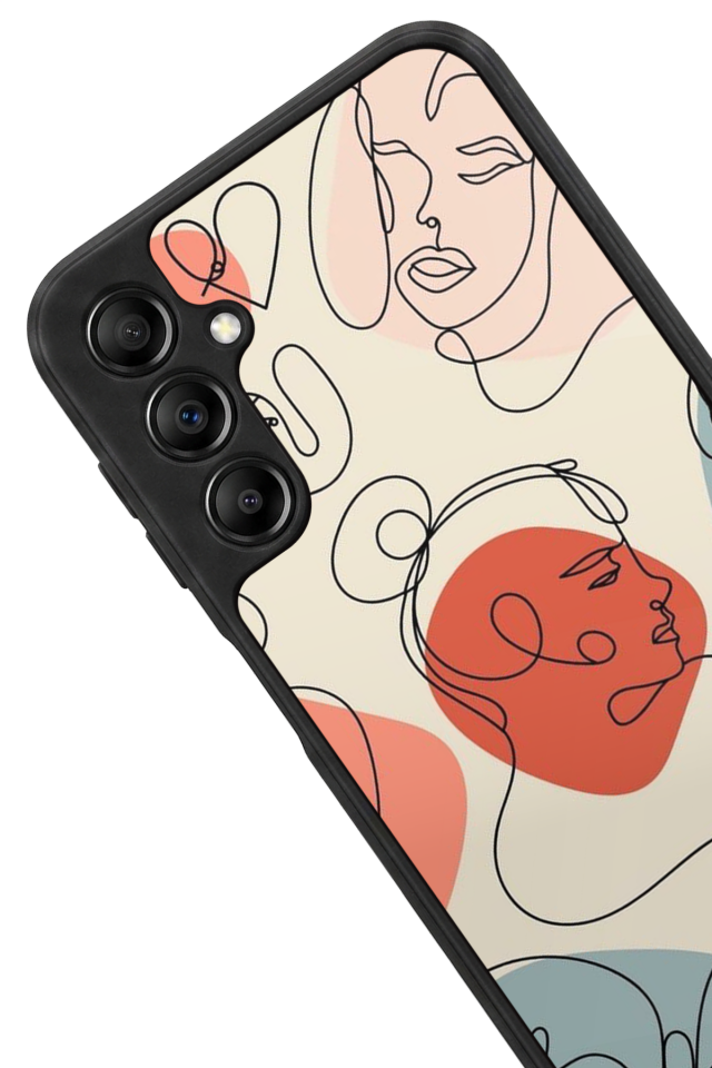 Samsung Galaxy A14 Uyumlu Line Art Tasarımlı Glossy Premium Kılıf