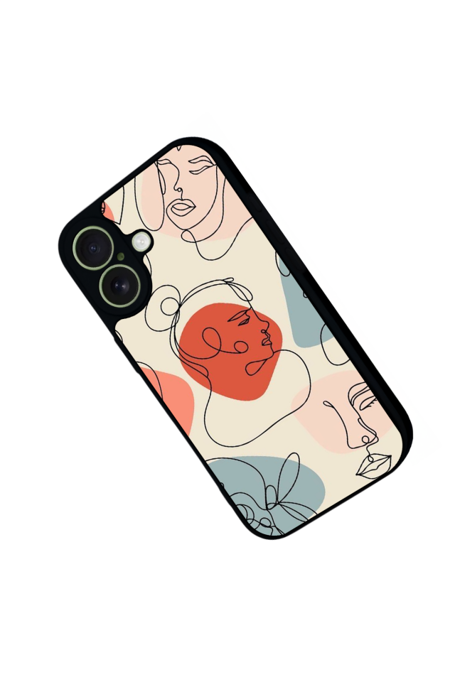 iPhone 17 Uyumlu Line Art Tasarımlı Glossy Premium Kılıf