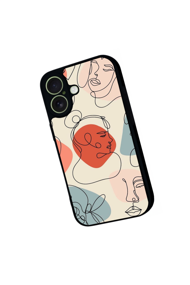 iPhone 17 Uyumlu Line Art Tasarımlı Glossy Premium Kılıf