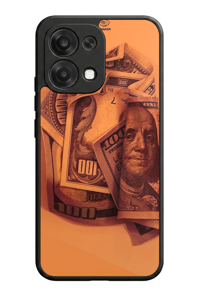 Oppo A6 Pro Uyumlu Money Para Tasarımlı Glossy Premium Kılıf