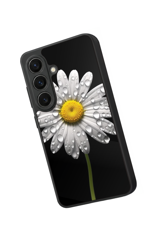 Samsung Galaxy S26 Uyumlu Papatya Tasarımlı Glossy Premium Kılıf