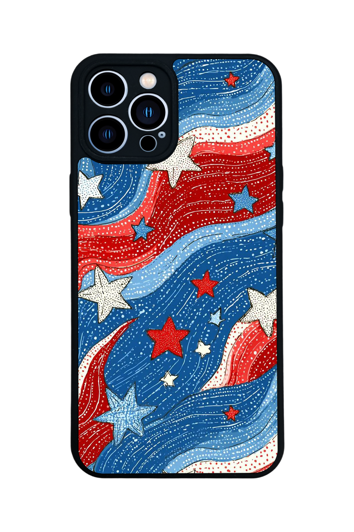 iPhone 13 Pro Max Uyumlu Retro Yildizlar Tasarımlı Glossy Premium Kılıf