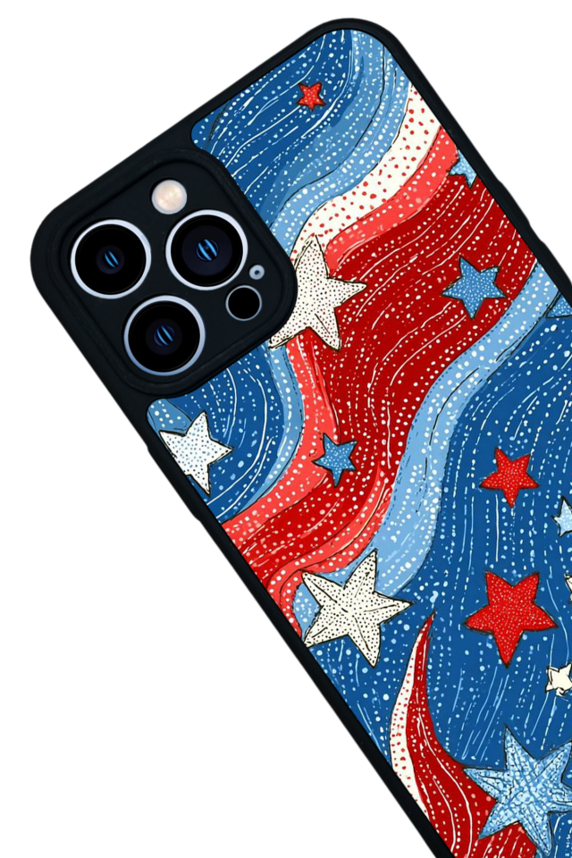 iPhone 13 Pro Max Uyumlu Retro Yildizlar Tasarımlı Glossy Premium Kılıf
