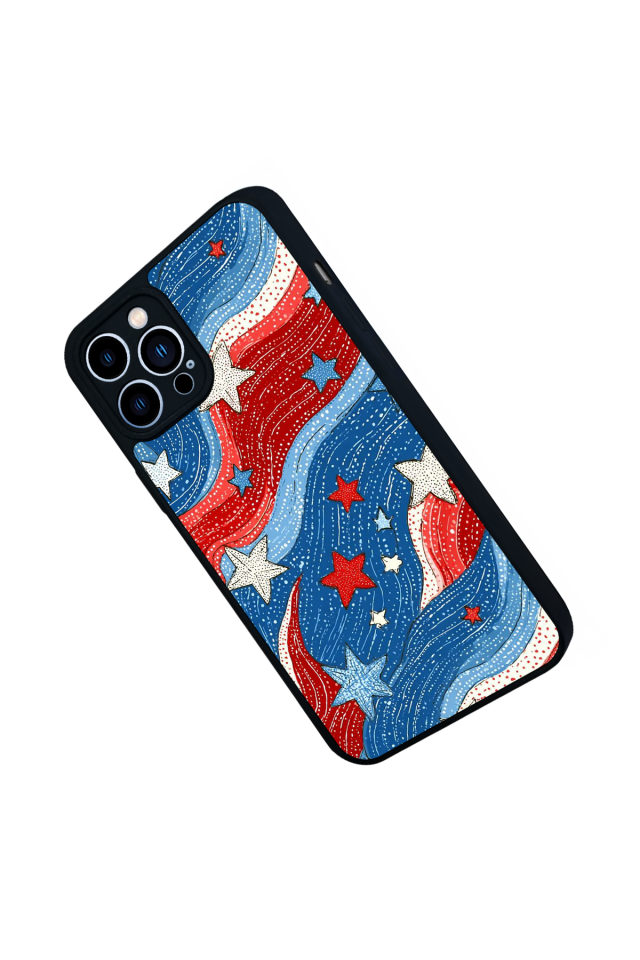 iPhone 13 Pro Max Uyumlu Retro Yildizlar Tasarımlı Glossy Premium Kılıf