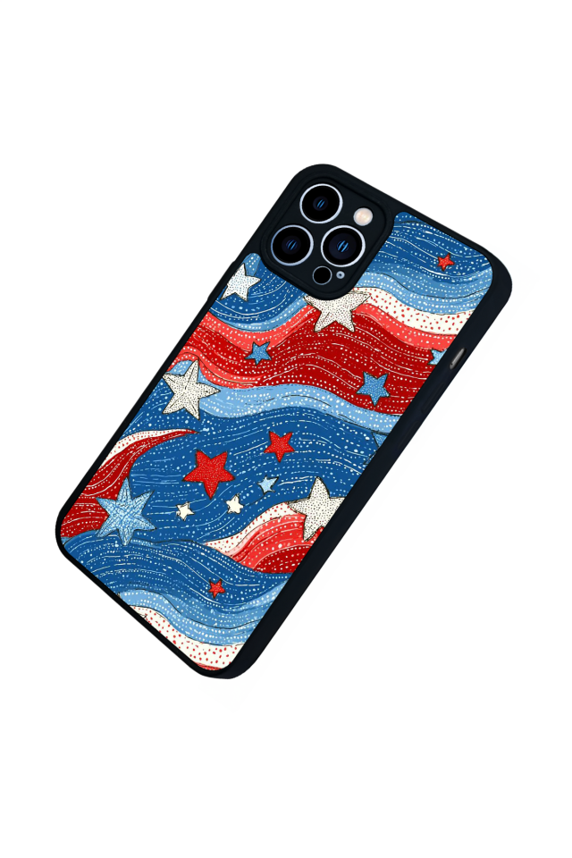 iPhone 13 Pro Max Uyumlu Retro Yildizlar Tasarımlı Glossy Premium Kılıf