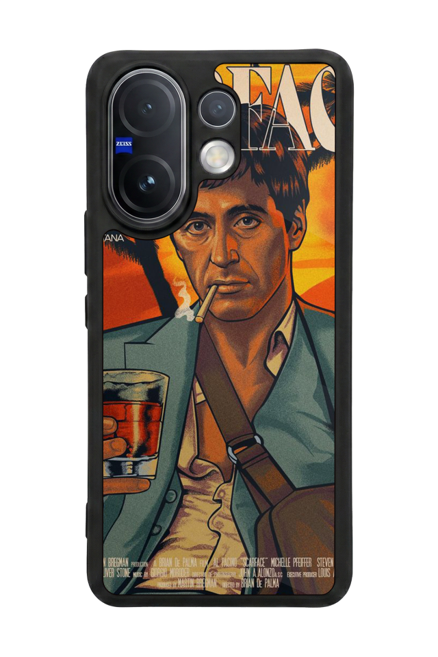 Vivo V60 Uyumlu Scarface Tasarımlı Glossy Premium Kılıf