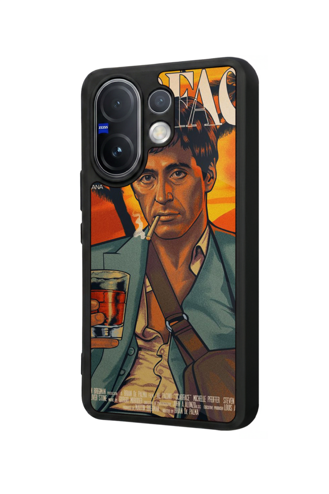 Vivo V60 Uyumlu Scarface Tasarımlı Glossy Premium Kılıf