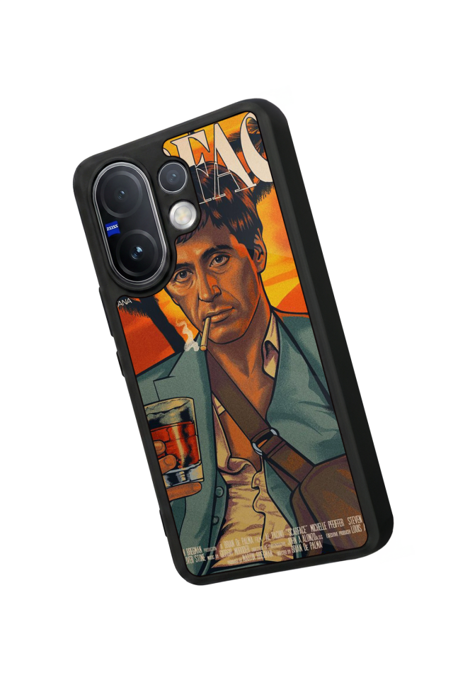 Vivo V60 Uyumlu Scarface Tasarımlı Glossy Premium Kılıf
