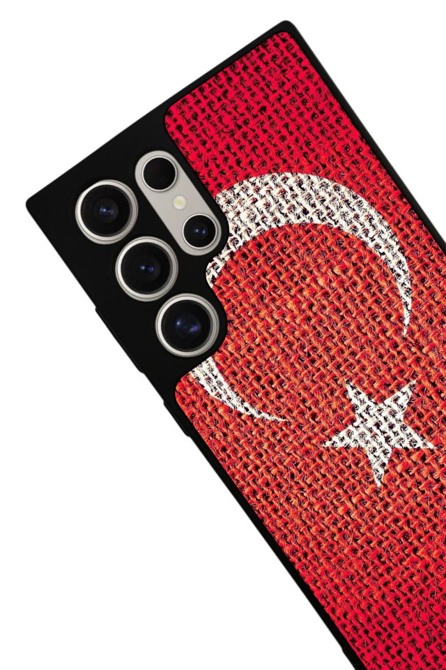 Samsung Galaxy S23 Ultra Uyumlu Türk Bayragi Tasarımlı Glossy Premium Kılıf