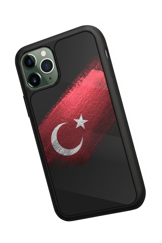 iPhone 11 Pro Uyumlu Türk Bayragi Tasarımlı Glossy Premium Kılıf
