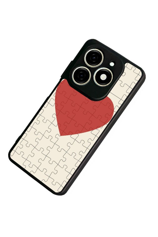 Infınıx Smart 8 Pro Uyumlu Kalp Love Tasarımlı Glossy Premium Kılıf