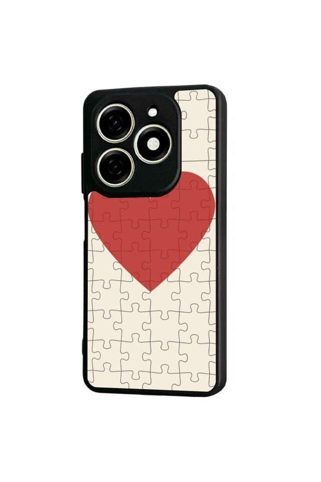 Infınıx Smart 8 Pro Uyumlu Kalp Love Tasarımlı Glossy Premium Kılıf