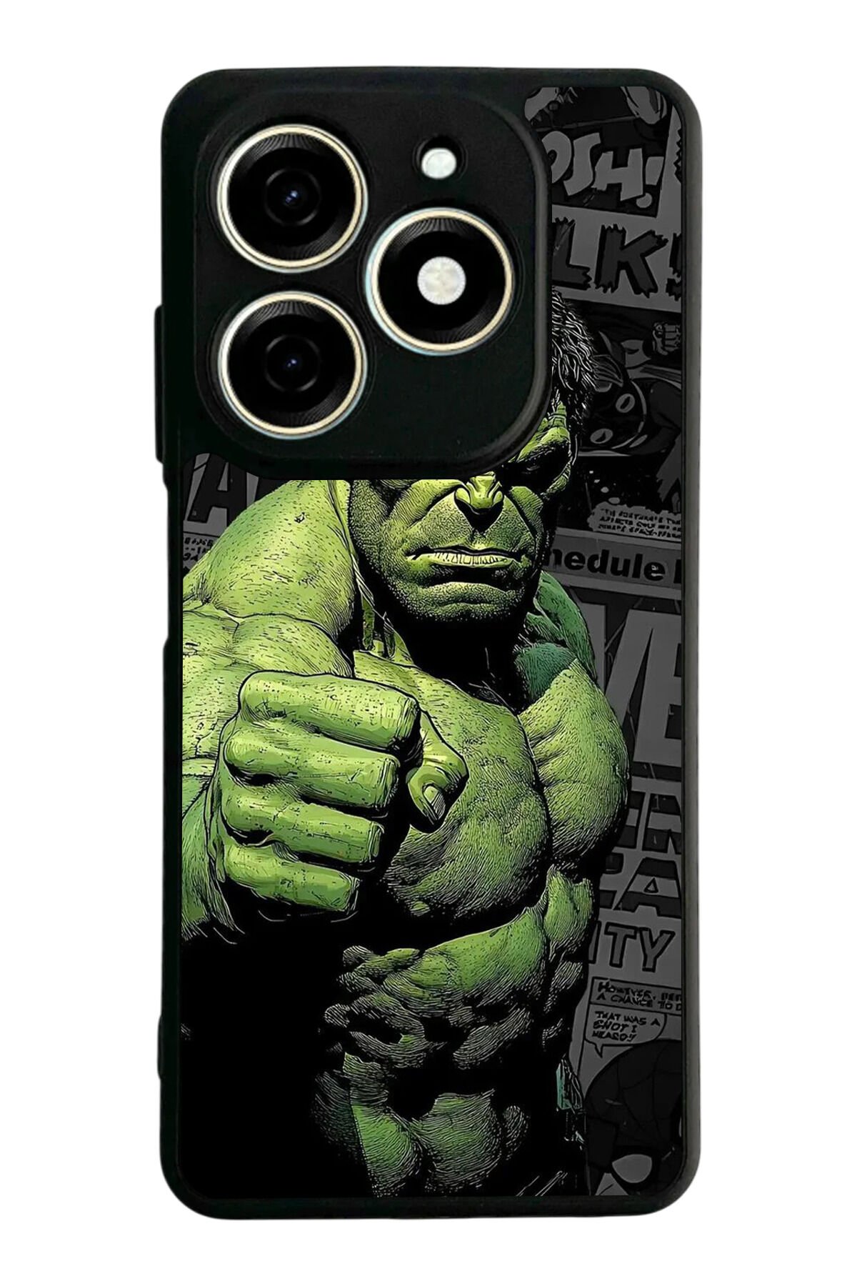 Tecno Spark 20/20C Uyumlu Hulk Tasarımlı Glossy Premium Kılıf
