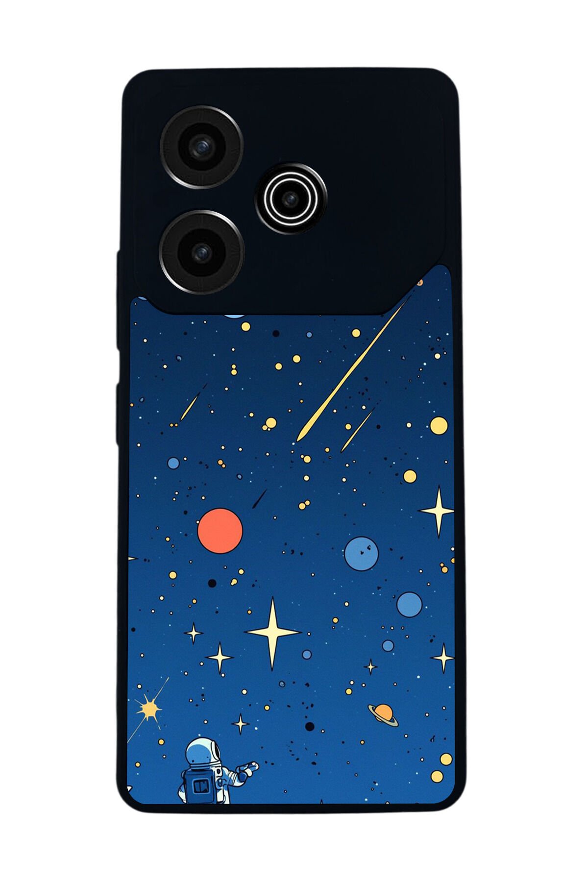 Tecno Pova 6 Uyumlu Uzay Tasarımlı Glossy Premium Kılıf