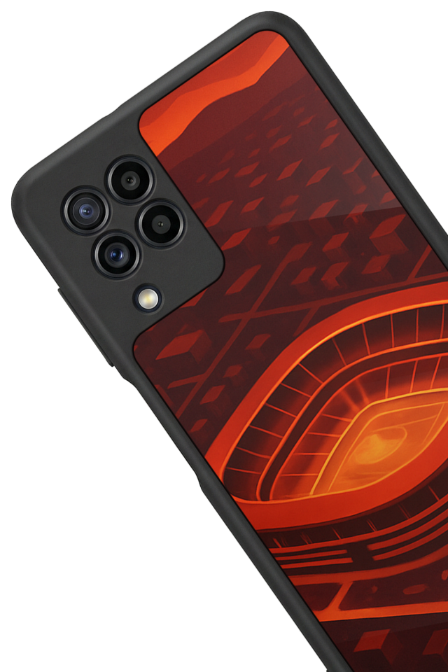 Samsung Galaxy M32 Uyumlu Aslan Tasarımlı Glossy Premium Kılıf