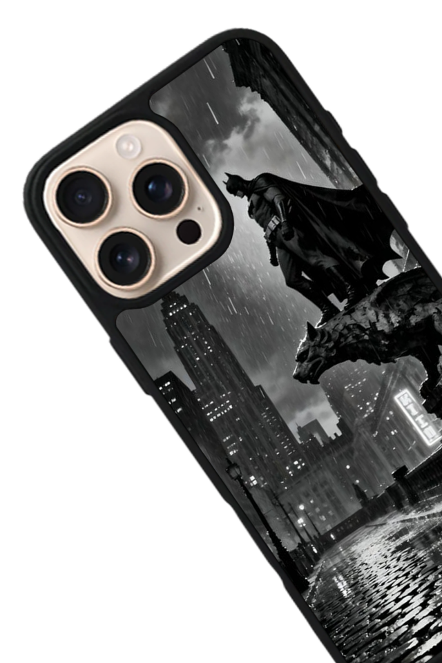 iPhone 15 Pro Uyumlu Batman Tasarımlı Glossy Premium Kılıf