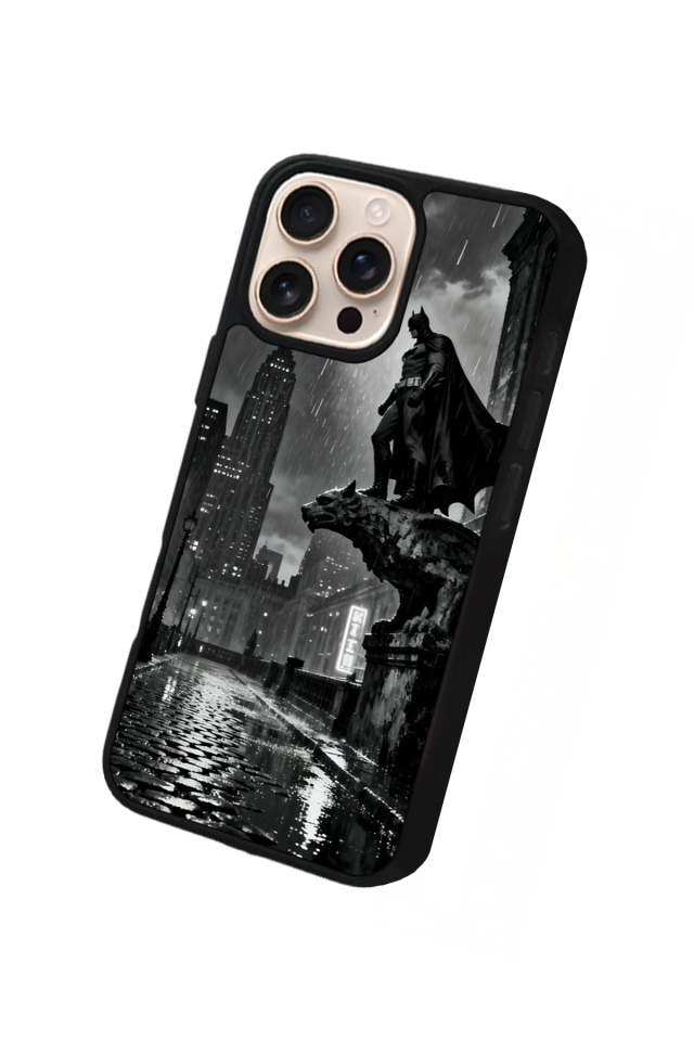 iPhone 15 Pro Uyumlu Batman Tasarımlı Glossy Premium Kılıf