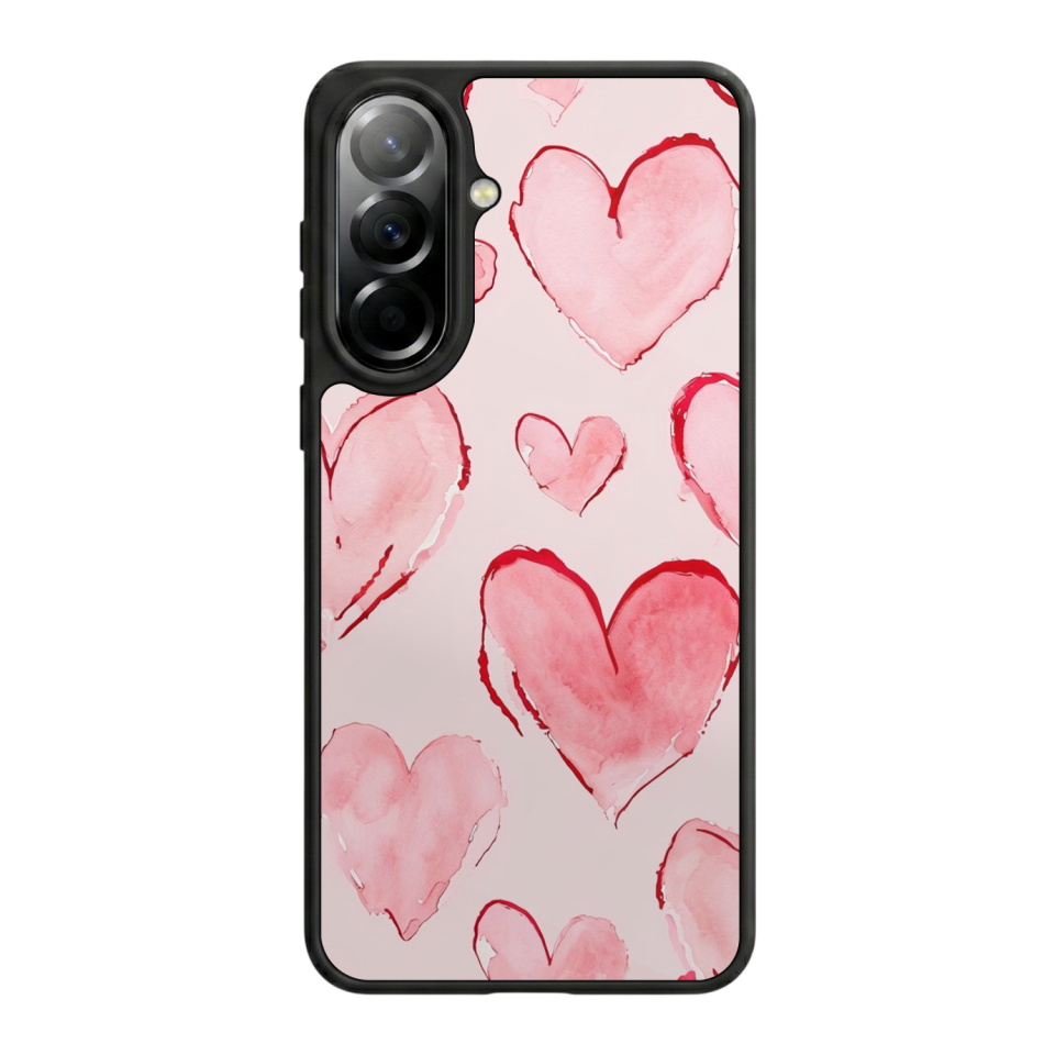 Samsung Galaxy A37 Uyumlu Kalp Love Tasarımlı Glossy Premium Kılıf