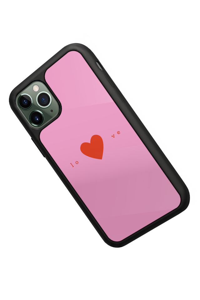 iPhone 11 Pro Max Uyumlu Kalp Love Tasarımlı Glossy Premium Kılıf
