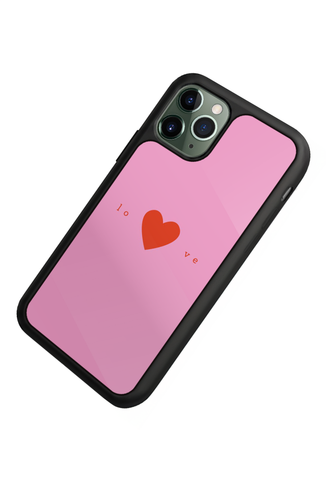 iPhone 11 Pro Max Uyumlu Kalp Love Tasarımlı Glossy Premium Kılıf