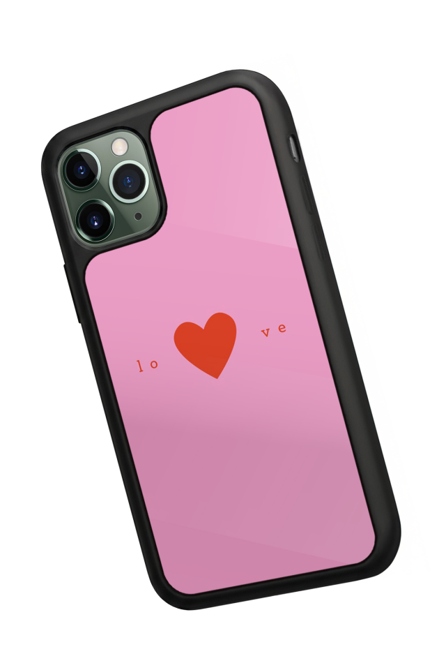 iPhone 11 Pro Max Uyumlu Kalp Love Tasarımlı Glossy Premium Kılıf