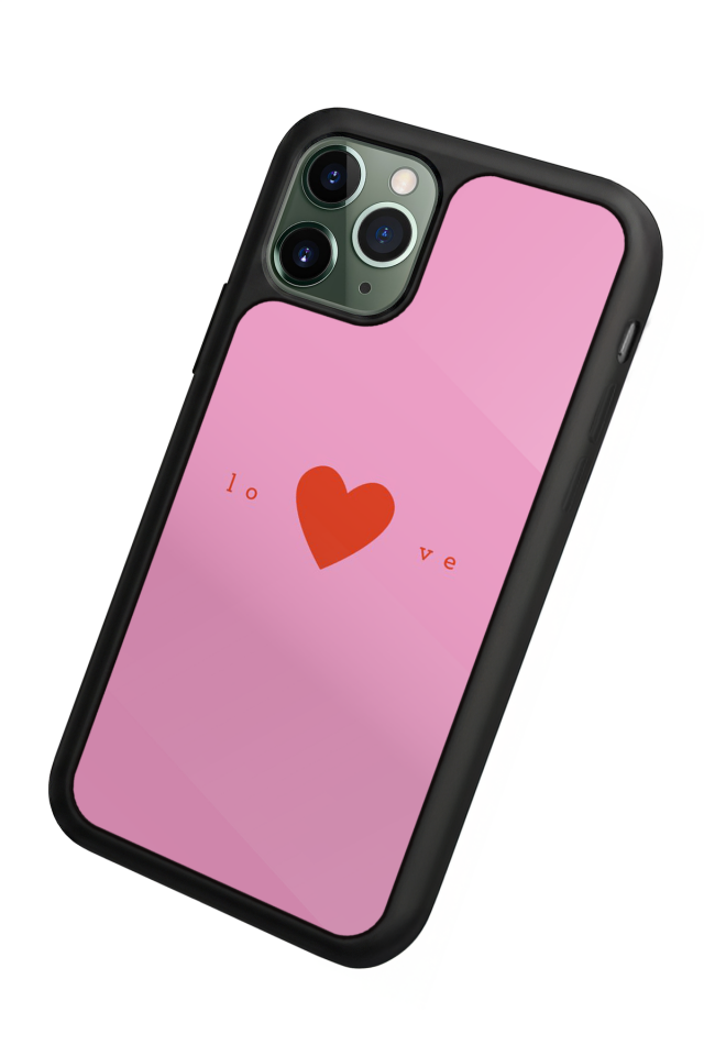 iPhone 11 Pro Max Uyumlu Kalp Love Tasarımlı Glossy Premium Kılıf