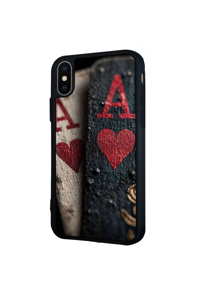 iPhone X/ XS Uyumlu Kart Tasarımlı Glossy Premium Kılıf