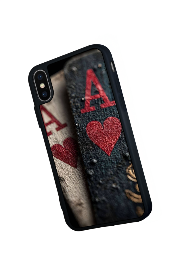 iPhone X/ XS Uyumlu Kart Tasarımlı Glossy Premium Kılıf