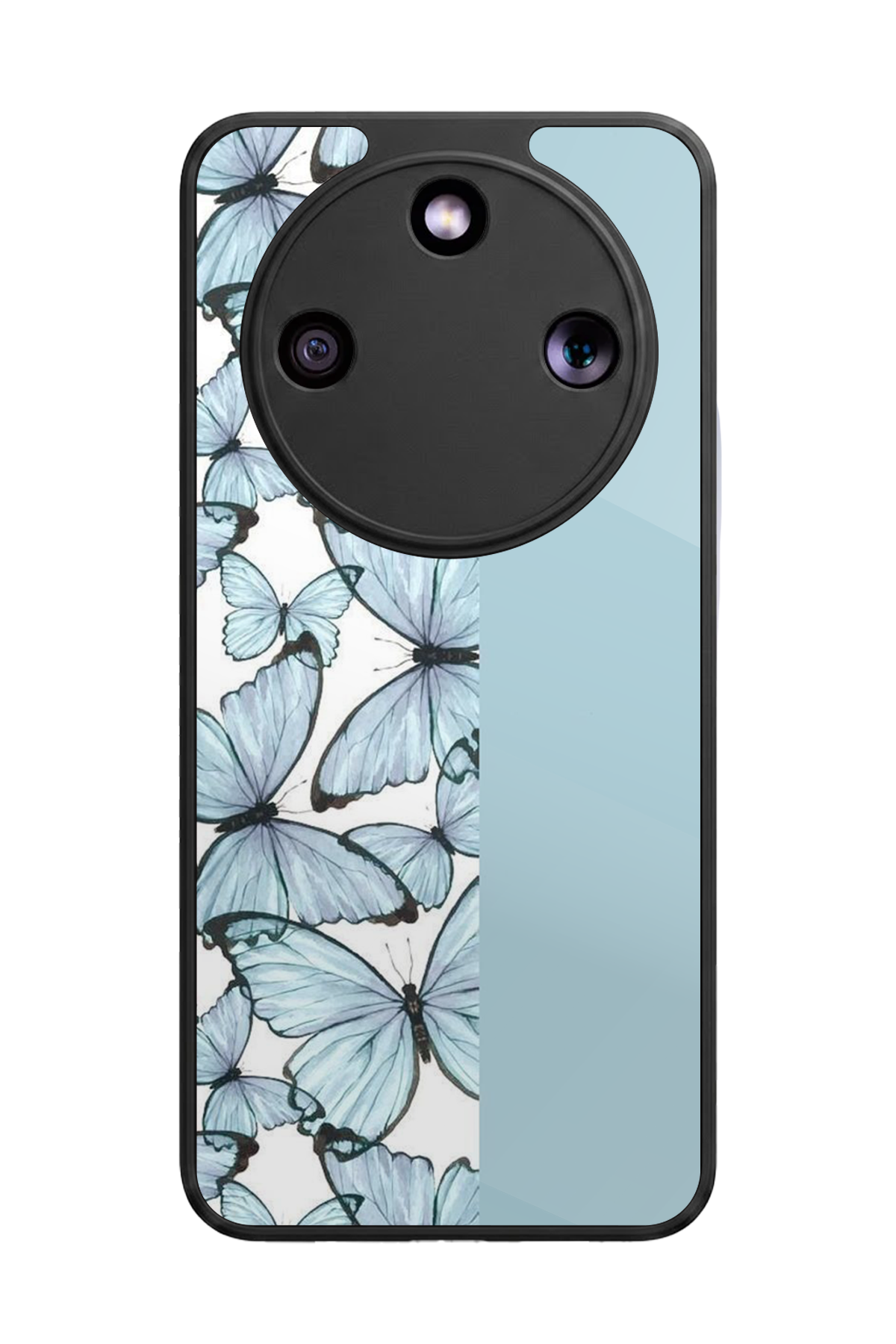 Honor Magic 8 Lite Uyumlu Kelebek Tasarımlı Glossy Premium Kılıf
