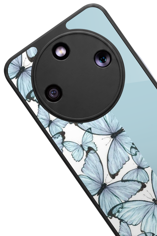 Honor Magic 8 Lite Uyumlu Kelebek Tasarımlı Glossy Premium Kılıf