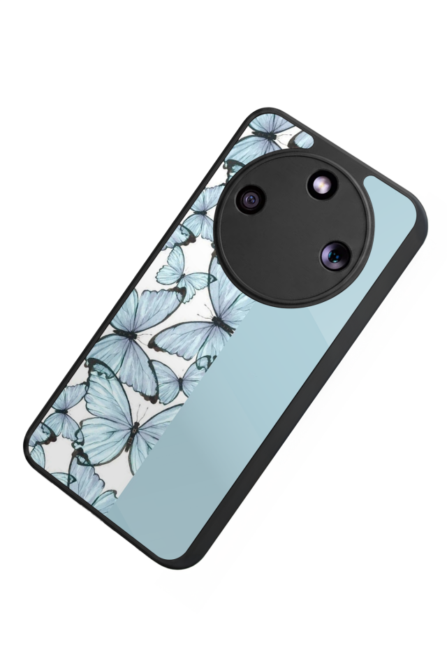 Honor Magic 8 Lite Uyumlu Kelebek Tasarımlı Glossy Premium Kılıf