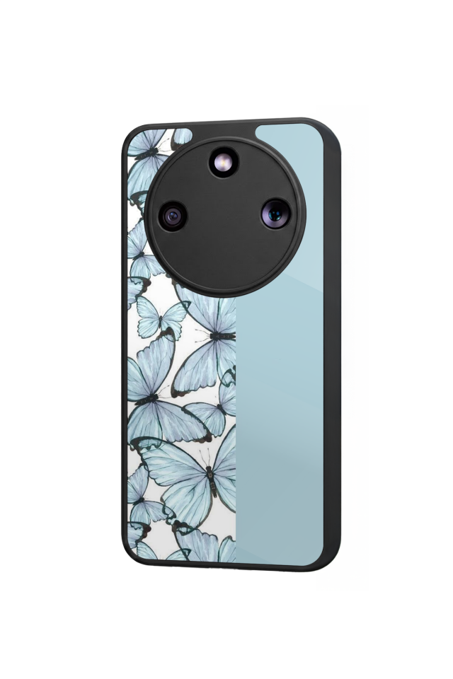 Honor Magic 8 Lite Uyumlu Kelebek Tasarımlı Glossy Premium Kılıf