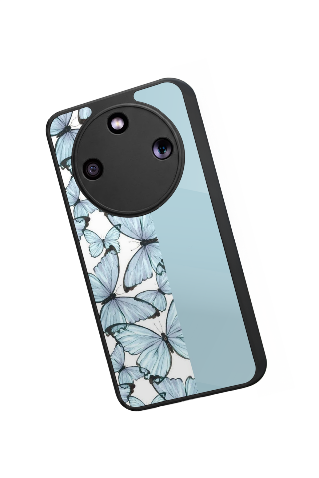 Honor Magic 8 Lite Uyumlu Kelebek Tasarımlı Glossy Premium Kılıf