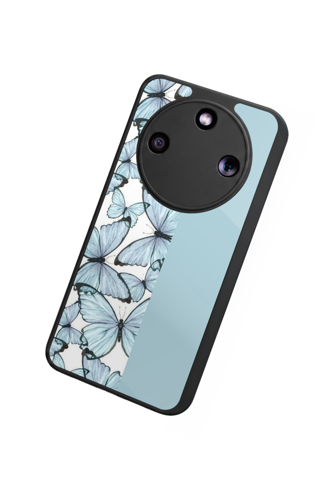 Honor Magic 8 Lite Uyumlu Kelebek Tasarımlı Glossy Premium Kılıf