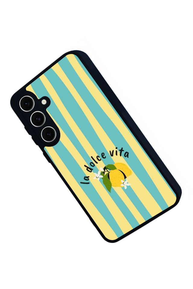 Samsung Galaxy S24 FE Uyumlu Limon Tasarımlı Glossy Premium Kılıf