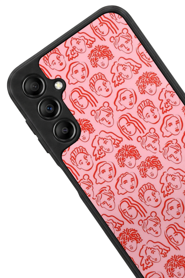 Samsung Galaxy A14 Uyumlu Line Art Tasarımlı Glossy Premium Kılıf