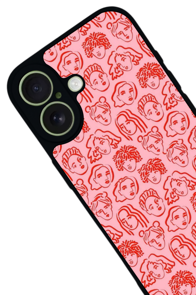 iPhone 17 Uyumlu Line Art Tasarımlı Glossy Premium Kılıf