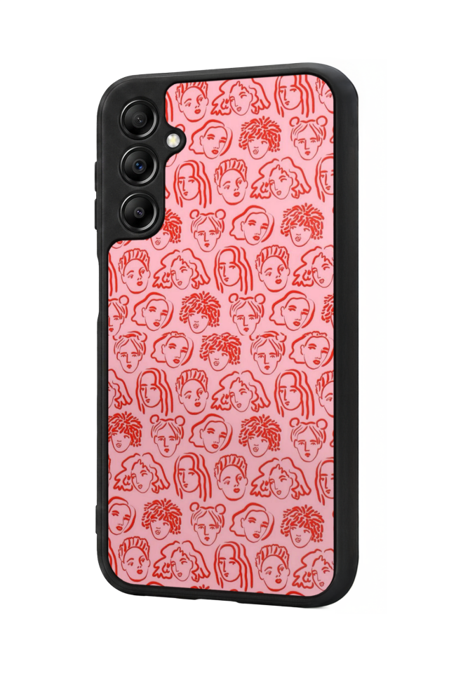 Samsung Galaxy A14 Uyumlu Line Art Tasarımlı Glossy Premium Kılıf