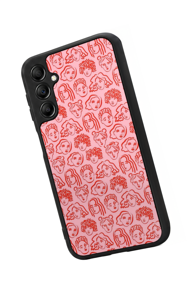 Samsung Galaxy A14 Uyumlu Line Art Tasarımlı Glossy Premium Kılıf